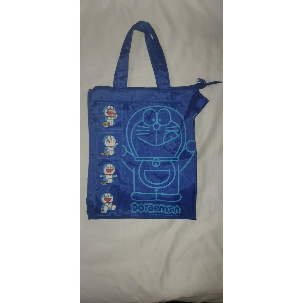 Doraemon 2002 Fujiko Pro Licensed By Animation Blue Nylon Lunch Bag